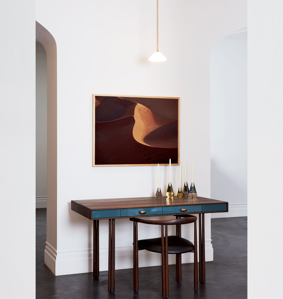 Pendant - Stemmed (Brushed brass) — Roll & Hill Showroom, New York City. Image by Joseph De Leo