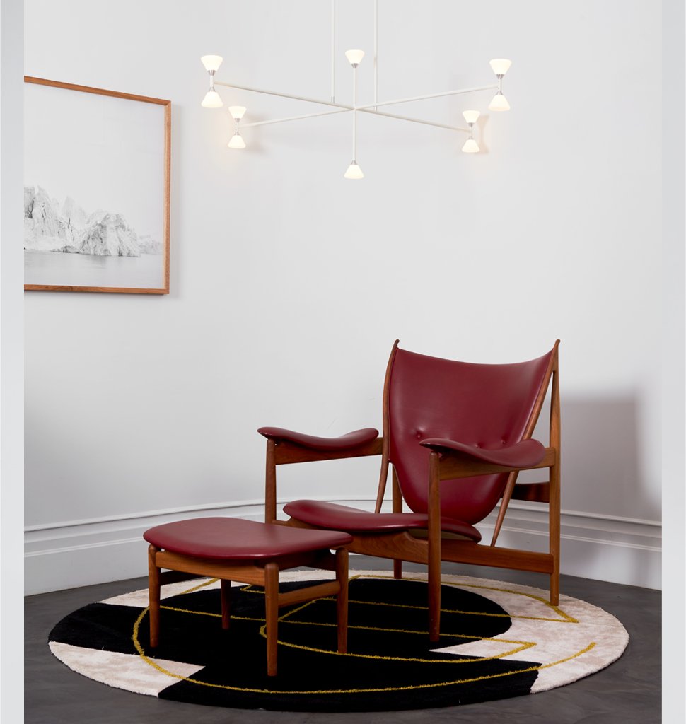 Chandelier - Vertical - 10 Lights (Custom finish) — Roll & Hill Showroom, New York City. Image by Joseph De Leo