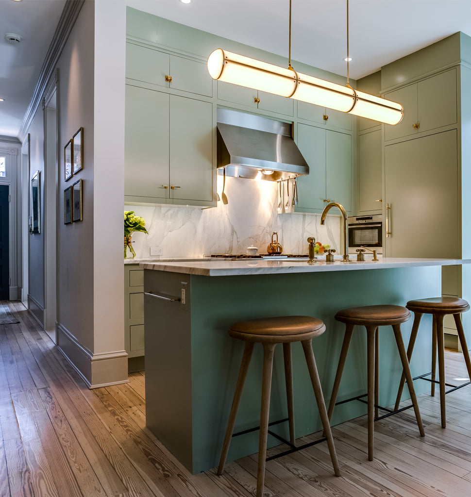 Straight - 3 Units (Brushed brass) — Washington, DC. Interior by JeffCo Development