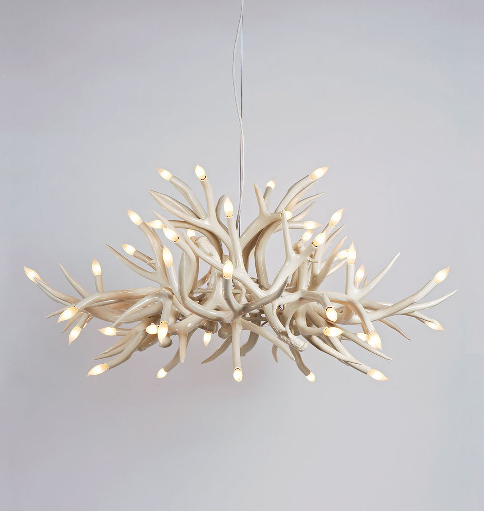 Chandelier - 24 Antlers (White)