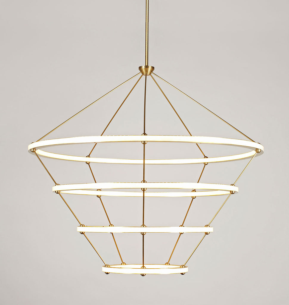 Chandelier - 4 Rings (Brushed brass)