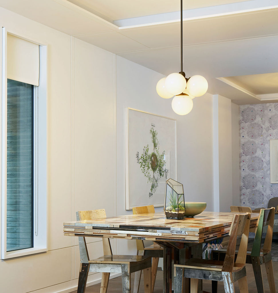 Pendant - 5 Globes (Brass/Cream) — 14th Street, New York