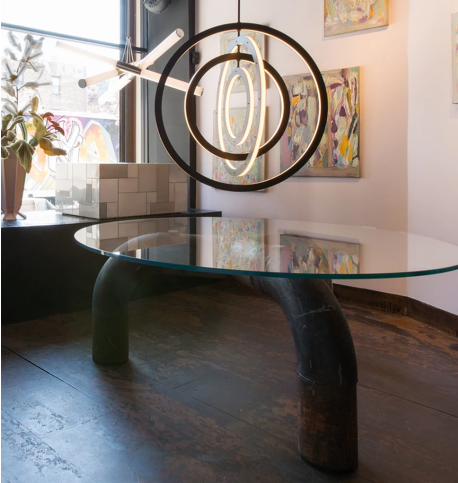 Chandelier - Vertical, 4 Rings (Bronze) — The Future Perfect, New York