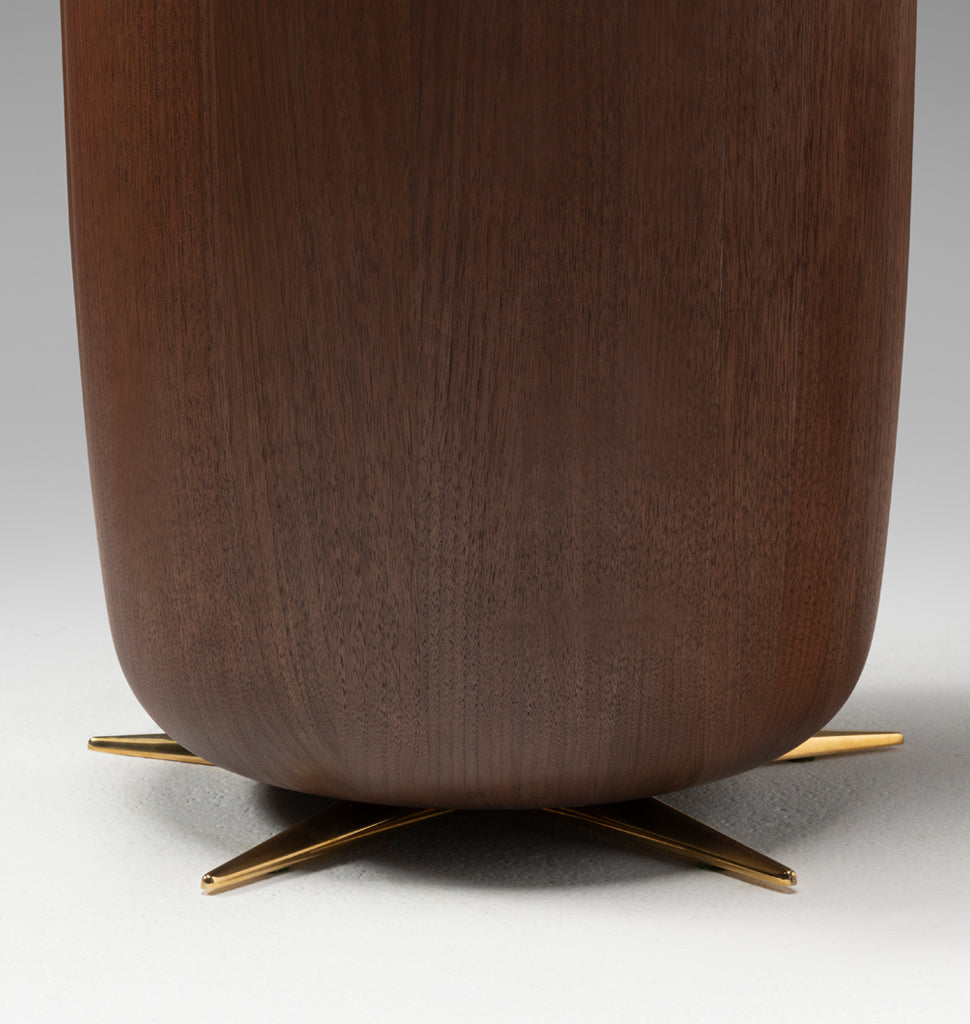 The Tom Champagne Table (Black Walnut/Brass)