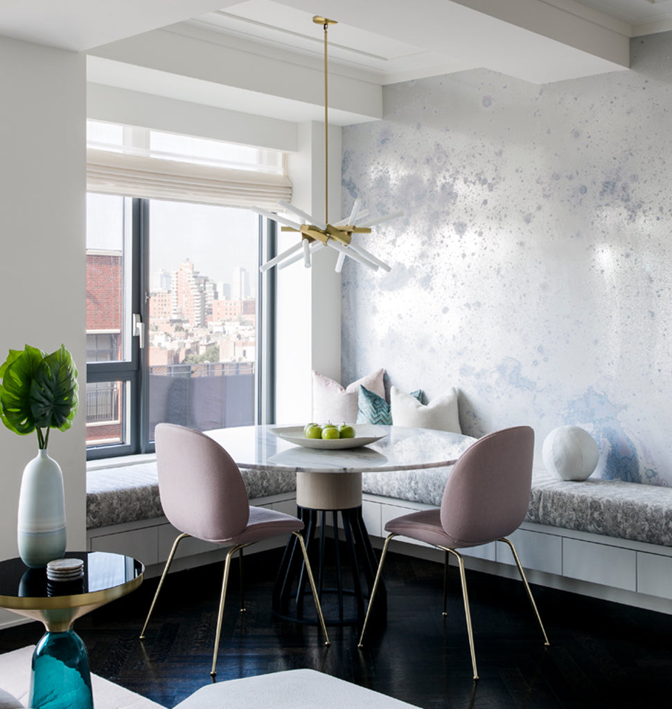 01-12 Lights (Brushed brass)  New York City, New York. Interior by Kelly Rosen. Image by Sean Litchfield