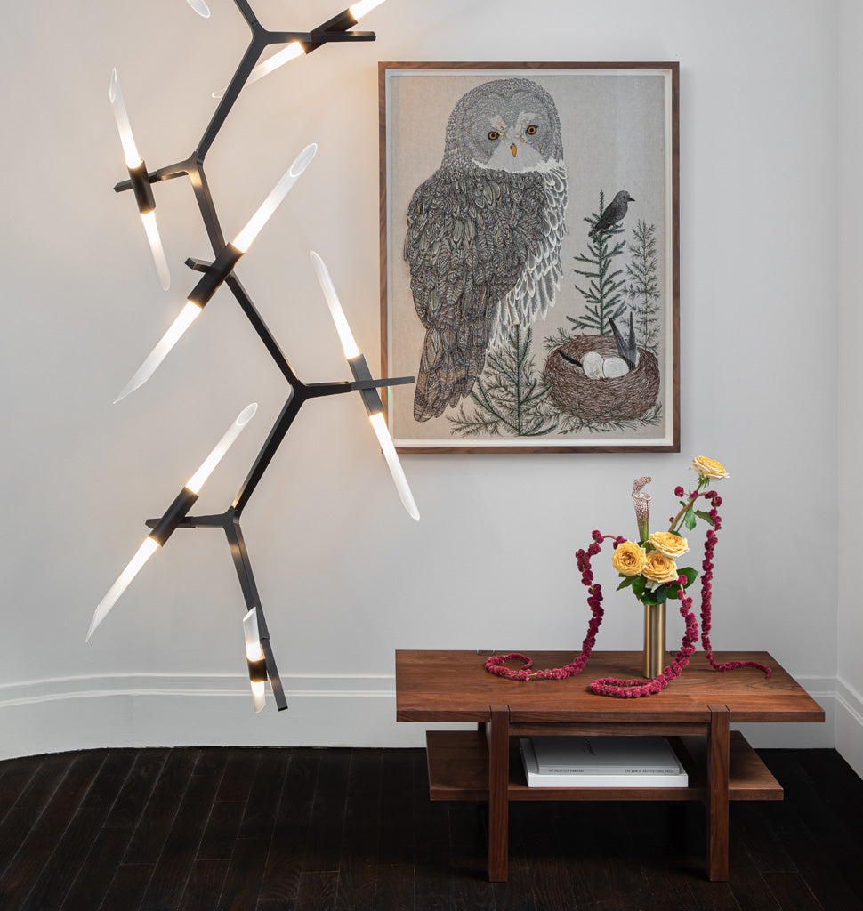 Chamber Side Table (Black Walnut) — Roll & Hill Showroom, New York City. Image by Sarah Elliott