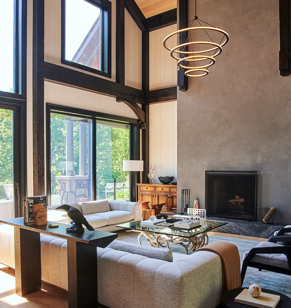 Chandelier - 4 Rings (Bronze) — Ontario, Canada. Interior by Chapi Chapo Design. Image by Mark Reeder