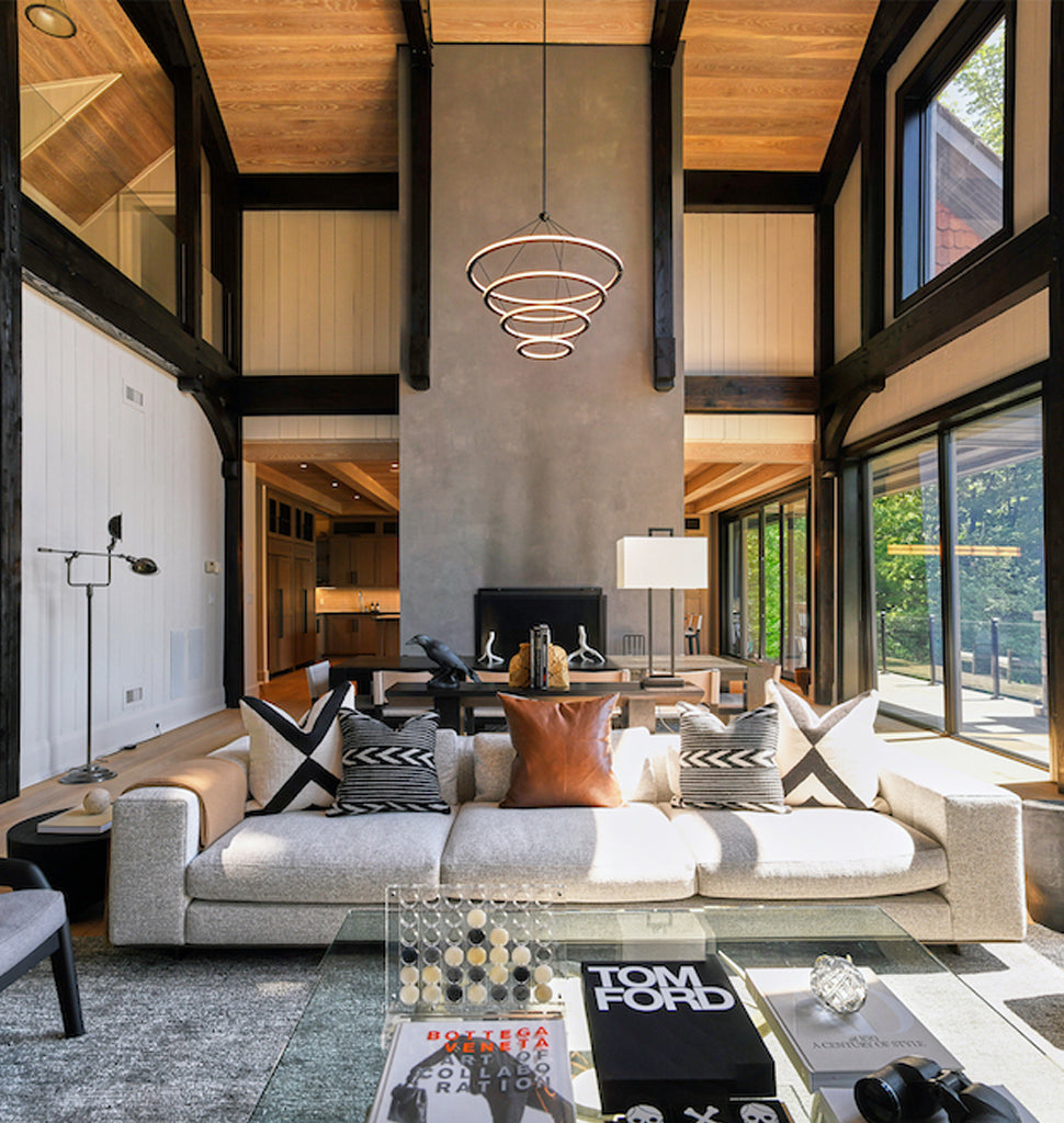 Chandelier - 4 Rings (Black) — Ontario, Canada. Interior by Chapi Chapo Design. Image by Mark Reeder