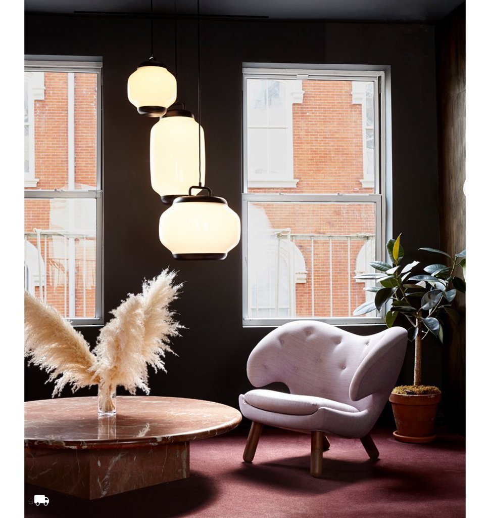 Pendant 01, 02, 03, Custom Configuration (Black/White) — Roll & Hill Showroom, New York City. Image by Joseph De Leo