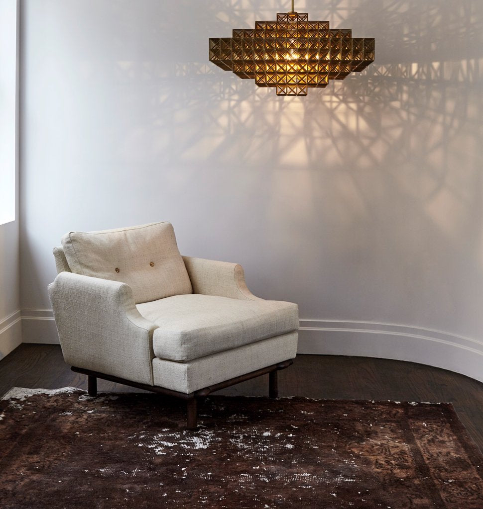 Decolorized Mohair Rug - Brown