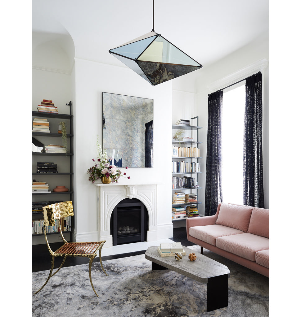 42 inches - Horizontal (Blackened steel/Mirrored) — San Francisco, California. Interior by HOMEWORK. Image by Nicole Franzen