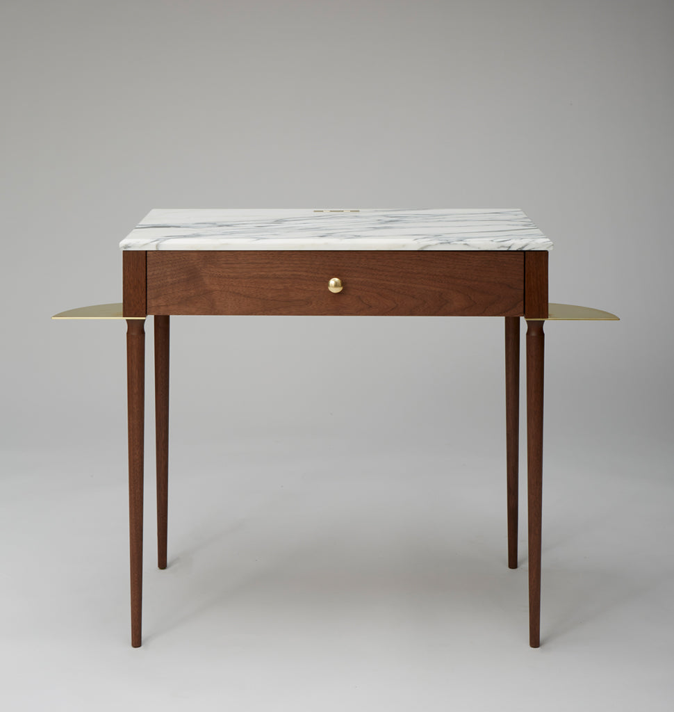 The Cain Nightstand (Black Walnut/Stone)