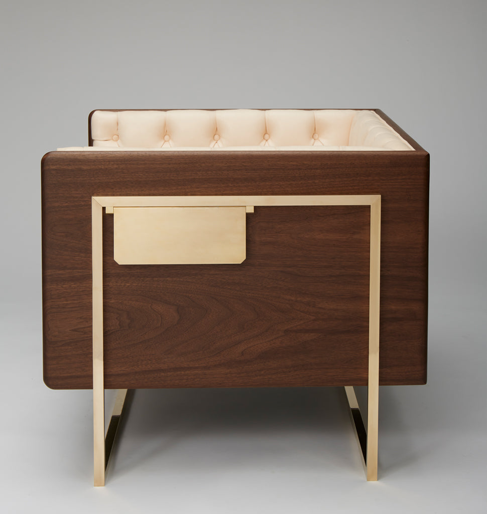 The Lair Club Chair (Black Walnut/Vachetta Leather)