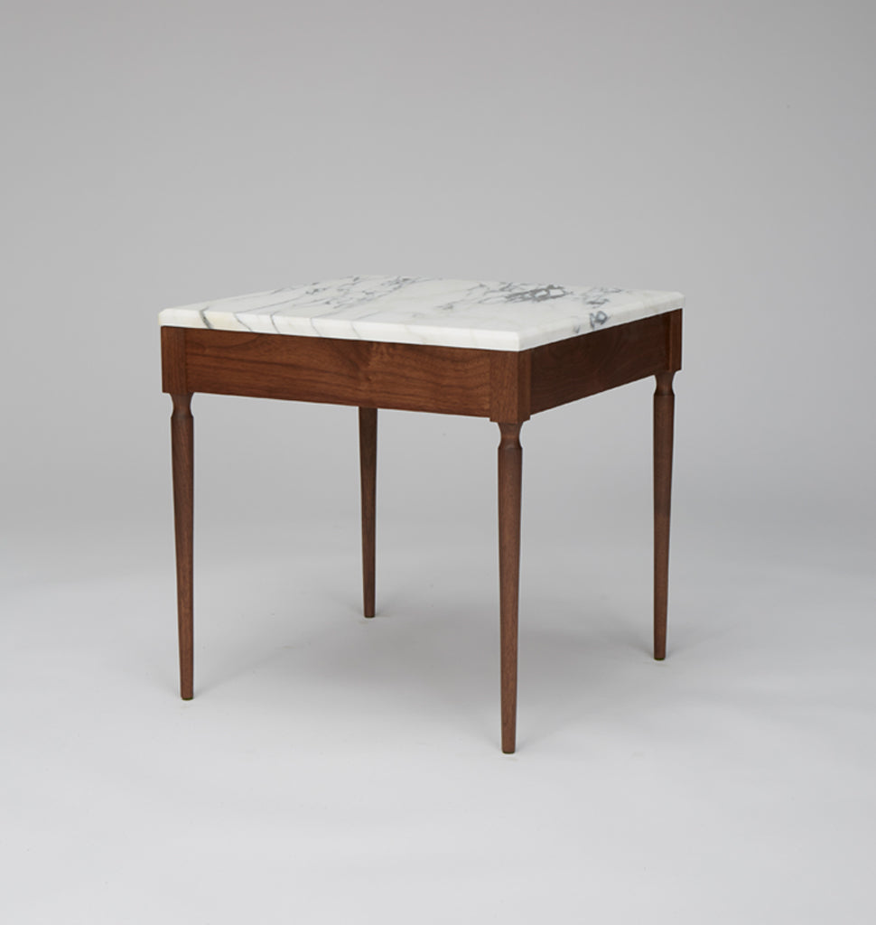 The Cain Side Table (Black Walnut/Stone)